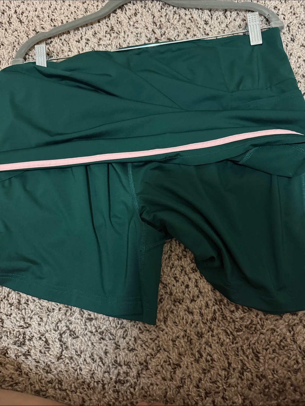 Walter Hagen Teal Circle Skirt with Pink Hem Trim - Picture 6 of 6